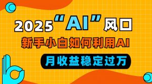 2025“ AI ”风口，新手小白如何利用ai，每月收益稳定过万-511资料网