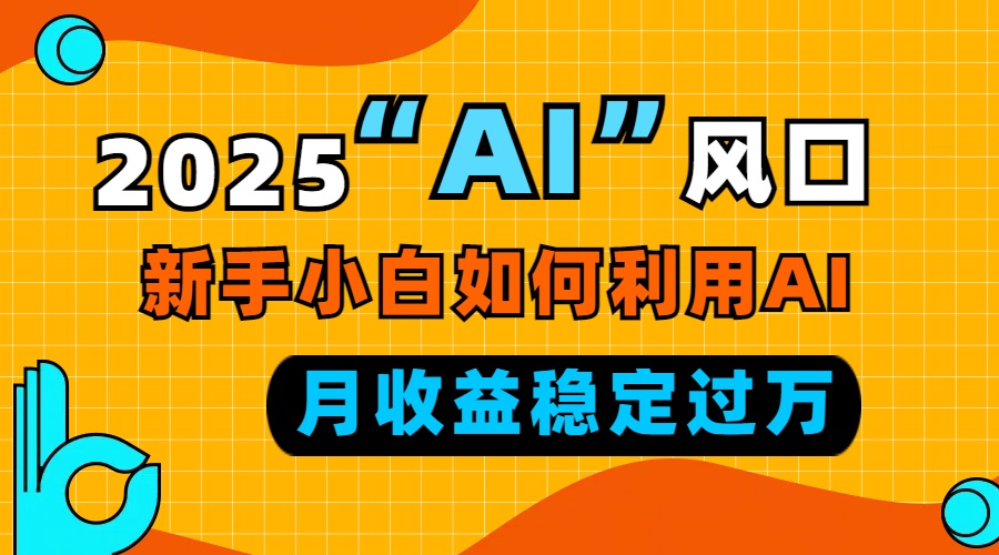 2025“ AI ”风口，新手小白如何利用ai，每月收益稳定过万-511资料网
