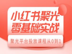 小红书聚光零基础实战，聚光平台投放课程从0到1-511资料网
