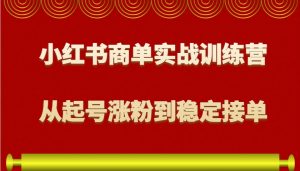 小红书商单实战训练营，从0到1教你如何变现，从起号涨粉到稳定接单，适合新手-511资料网