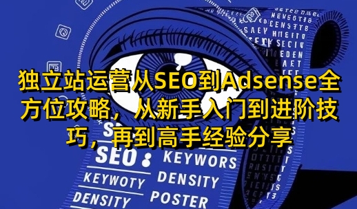 独立站运营从SEO到Adsense全方位攻略，从新手入门到进阶技巧，再到高手经验分享-511资料网