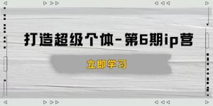 打造 超级个体-第6期ip营：商业认知,产品设计,成交演练,解决知识变现难题-511资料网