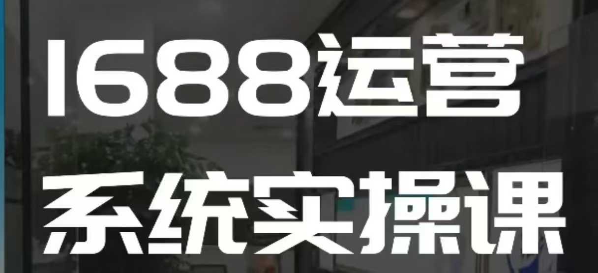 1688高阶运营系统实操课，快速掌握1688店铺运营的核心玩法-511资料网