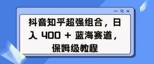 抖音知乎超强组合，日入4张， 蓝海赛道，保姆级教程-511资料网