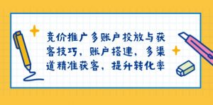 竞价推广多账户投放与获客技巧,账户搭建,多渠道精准获客,提升转化率-511资料网