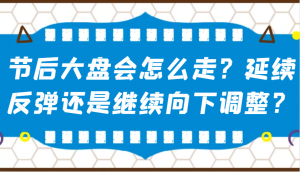某公众号付费文章：节后大盘会怎么走？延续反弹还是继续向下调整？-511资料网