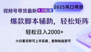 视频号带货最新4.0玩法，作品制作简单，当天起号，复制粘贴，轻松矩阵...-511资料网