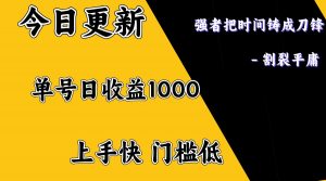 上手一天1000打底，正规项目，懒人勿扰-511资料网