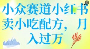 小众赛道小红书卖小吃配方，操作简单，月入过W-511资料网