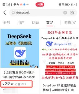 利用热门DeepSeek赚钱项目，多种变现方式小白也能盲赚3W+，就是用这个方法-511资料网