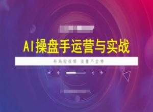 AI操盘手运营实战课程，布局短祝频，流量不会停-511资料网