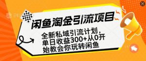 闲鱼淘金私域引流计划，从0开始玩转闲鱼，副业也可以挣到全职的工资-511资料网