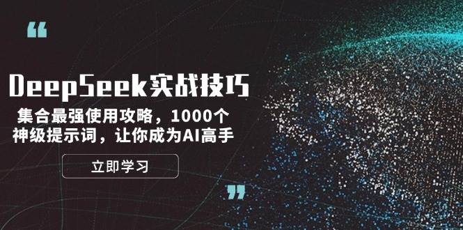 DeepSeek实战技巧：集合最强使用攻略，1000个神级提示词，让你成为AI高手-511资料网