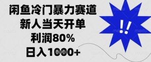 闲鱼冷门暴力赛道，新人当天开单，利润80%，日入数张【揭秘】-511资料网