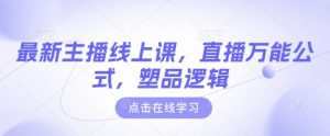 最新主播线上课，直播万能公式，塑品逻辑-511资料网