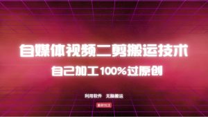 详细教你自媒体视频二剪搬运技术，自己加工100%过原创，无脑搬运-511资料网