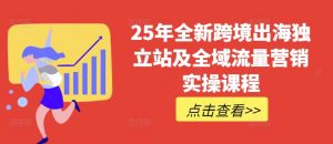 25年全新跨境出海独立站及全域流量营销实操课程，跨境电商独立站TIKTOK全域营销普货特货玩法大全-511资料网