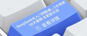 DeepSeek从入门到精通：7大场景 50大案例 全套提示词【文档】-511资料网