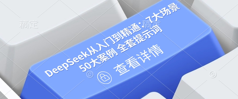 DeepSeek从入门到精通：7大场景 50大案例 全套提示词【文档】-511资料网