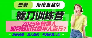 镰刀训练营超级IP合伙人，25年普通人如何通过“知识付费”实现逆袭-511资料网