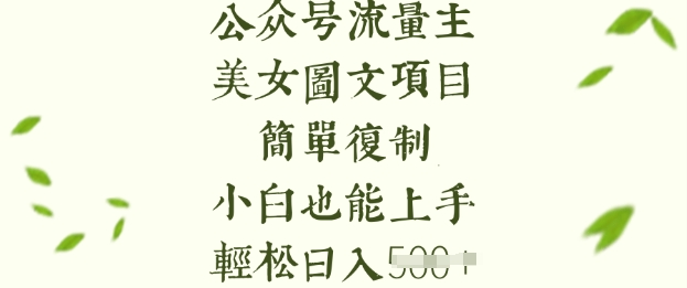 流量主长期收益项目,美女图片简单复制,小白也能上手,轻松日入5张-511资料网