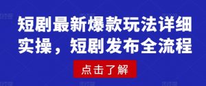 短剧最新爆款玩法详细实操，短剧发布全流程-511资料网