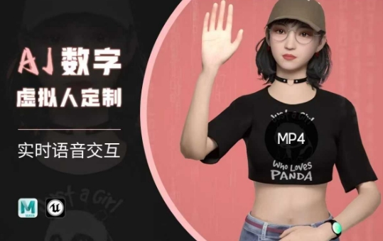 Ai数字人虚拟(智能体)实时语音交互特训营，​自行定制超写实角色AI数字人交互技术-511资料网