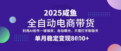 全网首发【闲鱼全自动电商带货】三年磨一剑，一朝露锋芒，单月稳定变现8k+【揭秘】-511资料网