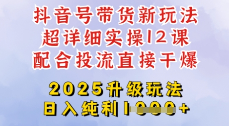 2025全新升级抖音带货玩法,一天纯利四位数,从剪辑到选品再到发布投流,超详细玩法揭秘-511资料网