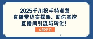 2025千川投手特训营：直播带货实操课，助你掌控直播间引流与转化！-511资料网