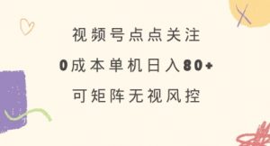 视频号点点关注，0成本单号80+，可矩阵，绿色正规，长期稳定【揭秘】-511资料网