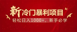 项目名称：每天一小时，轻松到手1000，冷门赚钱项目！-511资料网