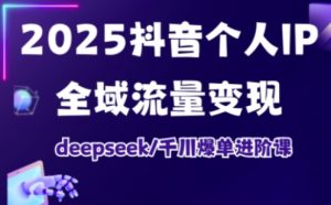 2025抖音个人IP全域流量变现进阶课，deepseek千川爆单进阶课-511资料网