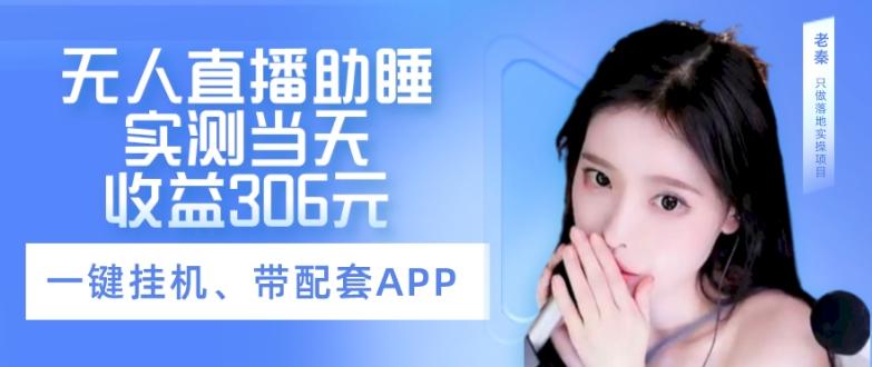 无人直播助睡、实测当天变现306元、一键挂机即可-511资料网