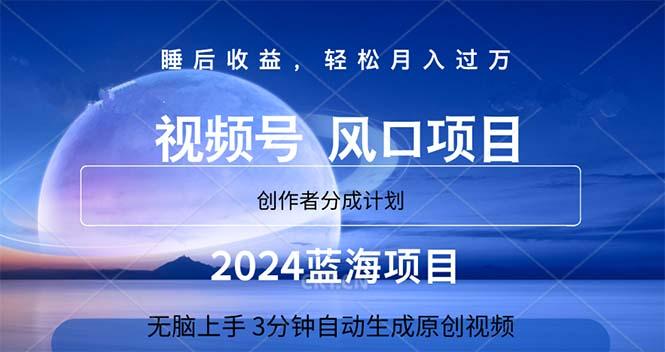 2024蓝海项目，3分钟自动生成视频，月入过万-511资料网