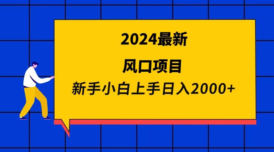 (9483期)2024最新风口项目 新手小白日入2000+-511资料网