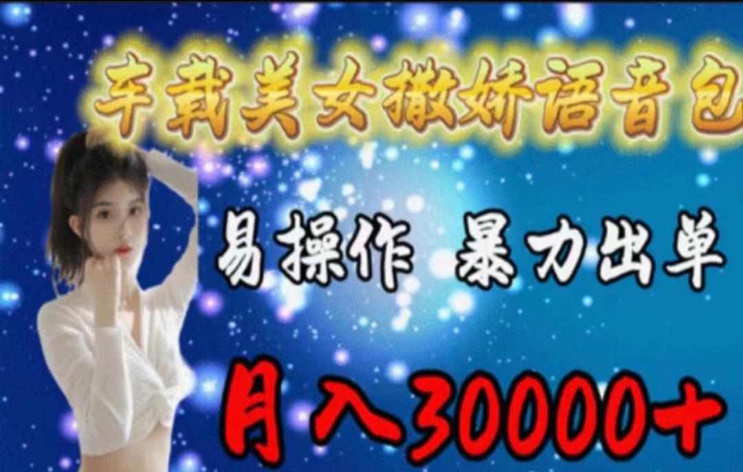 车载美女撒娇语音包，执行就出单，月入3000＋，小白看完课程就能马上实操-511资料网