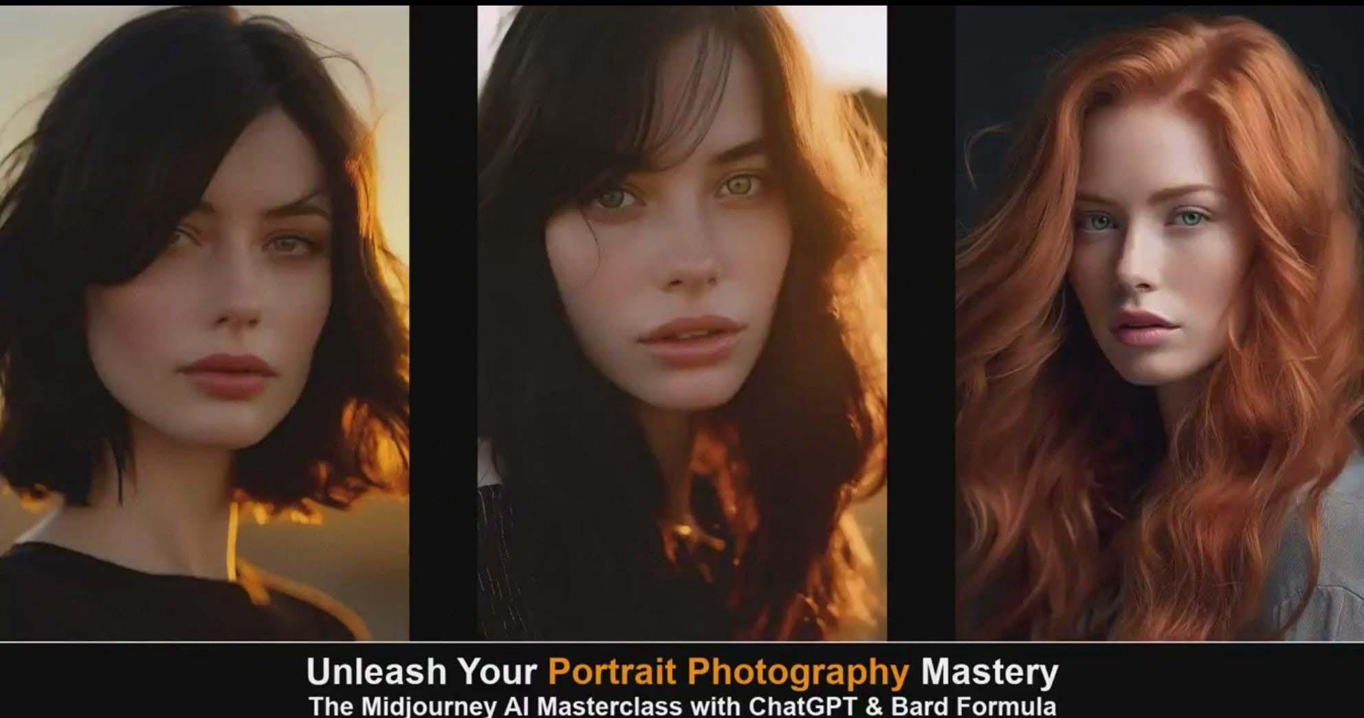 图片[3]-(9312期)Midjourney v5 ChatGPT 和 Bard AI人工智能人像摄影大师班-15节-中英字幕-511资料网