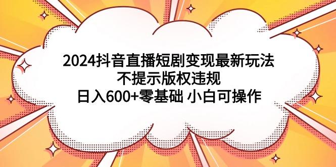 (9305期)2024抖音直播短剧变现最新玩法，不提示版权违规 日入600+零基础 小白可操作-511资料网