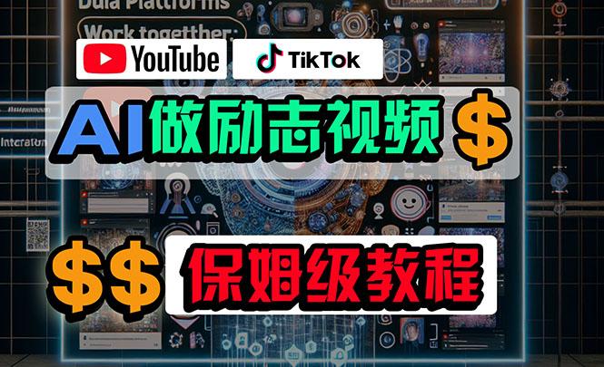 利用AI制作励志视频，在YouTube和TikTok赚钱，小白可做(附工具-511资料网