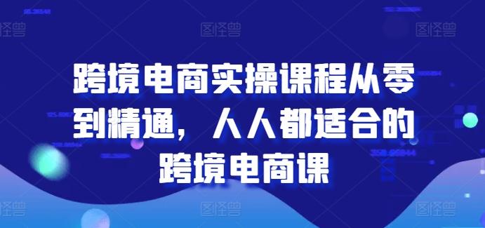 跨境电商实操课程从零到精通，人人都适合的跨境电商课-511资料网