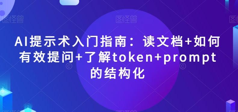 AI提示术入门指南：读文档+如何有效提问+了解token+prompt的结构化【揭秘】-511资料网