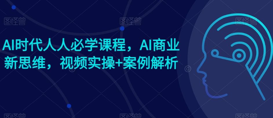 AI时代人人必学课程，AI商业新思维，视频实操+案例解析【赠AI商业爆款案例】-511资料网