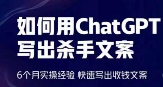 如何用ChatGPT写出杀手文案，6个月实操经验，快速写出收钱文案-511资料网