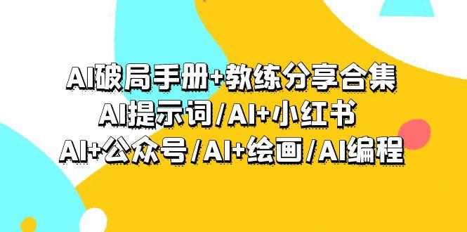 (9351期)AI破局手册+教练分享合集：AI提示词/AI+小红书 /AI+公众号/AI+绘画/AI编程-511资料网