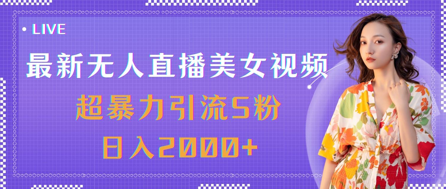 最新无人直播美女视频，超暴力引流S粉日入2000+-511资料网