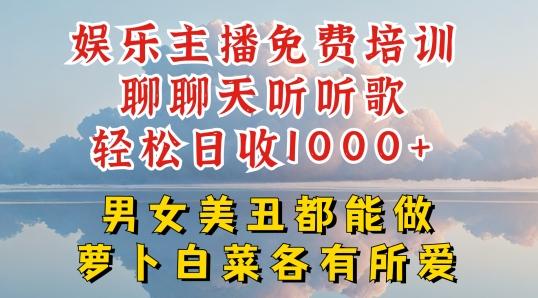娱乐主播免费培训聊聊天听听歌轻松日收1K+，男女美丑都能做萝卜白菜各有所爱【揭秘】-511资料网