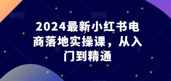 2024最新小红书电商落地实操课，从入门到精通-511资料网