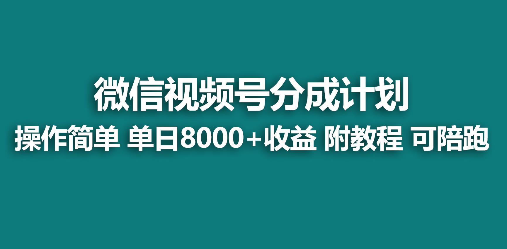 【蓝海项目】视频号分成计划，快速开通收益，单天爆单8000+，送玩法教程-511资料网