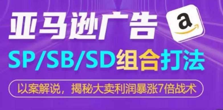 亚马逊SP/SB/SD广告组合打法，揭秘大卖利润暴涨7倍战术-511资料网